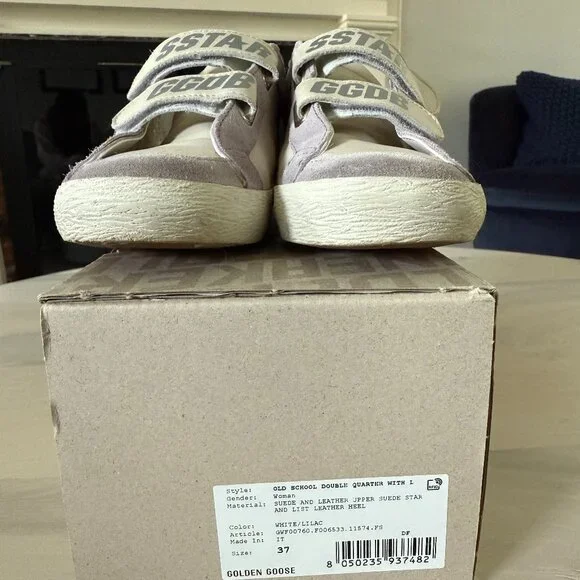 Golden Goose Old School Double Quarter Womens Velcro Lavender sz 37 - Picture 2 of 7